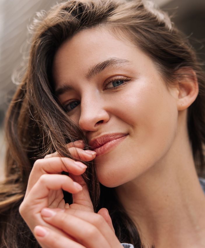 Alpharetta Hair Restoration model smiling