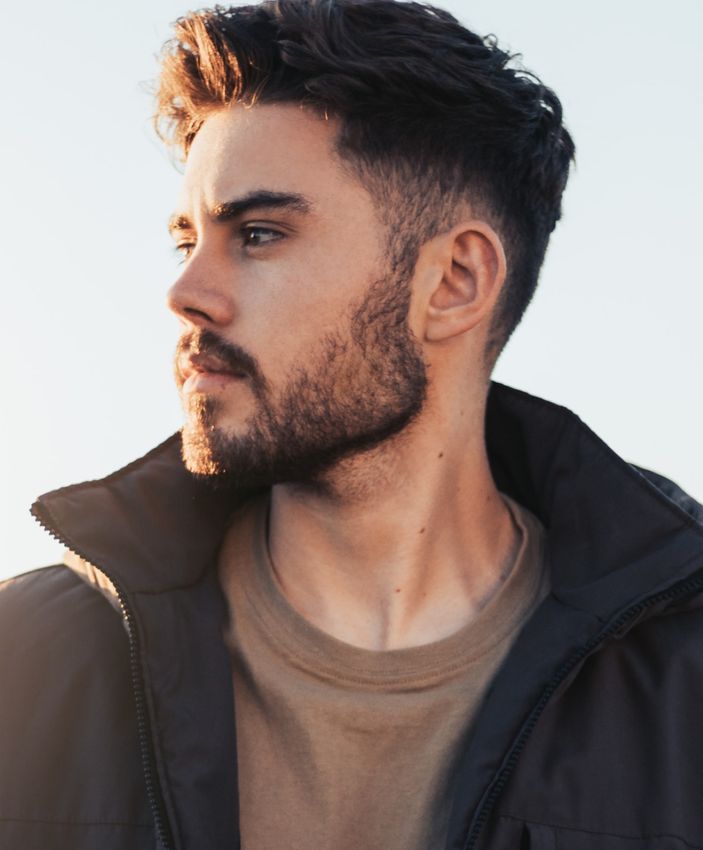 Alpharetta Hair Restoration model with black hair